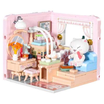 积乎一群喵房间系列积木小屋玩具