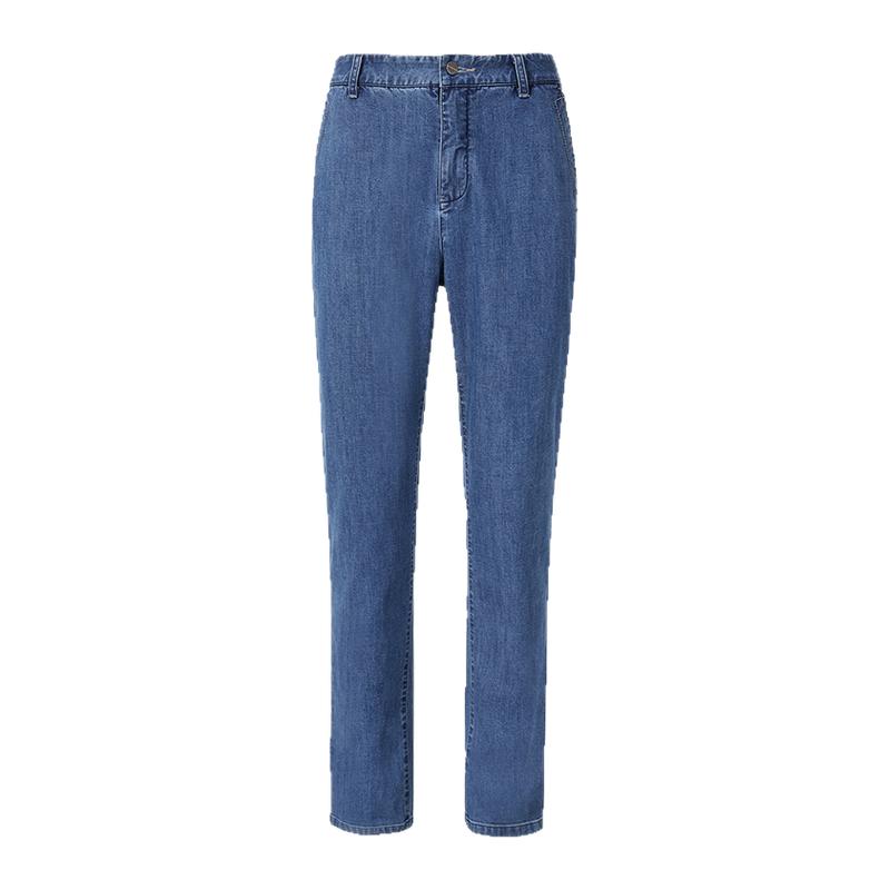 波顿2025年新薄款直筒牛仔裤男士夏季冰丝高端冰爽薄荷天丝长裤子