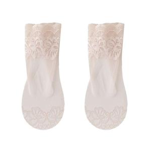 雅鹿袜子女春秋薄款丝袜短款2025新款蕾丝隐形船袜薄款镂空船袜子