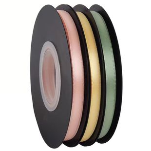 6mm丝带头饰礼物编发包装缎带彩带蛋糕打包紫色粉色红色蓝色绿色