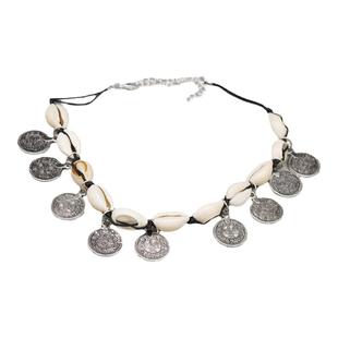 藏族贝壳金属流苏额链波西米亚异域风情发带发链古风项链一款两用