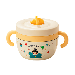 真空保温碗儿童专用碗316不锈钢宝宝吃饭辅食碗免注水恒温碗带盖