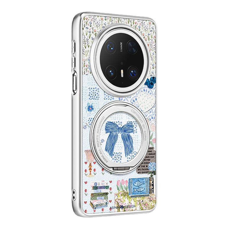 蓝莓碎花适用华为mate70手机壳mate60pro新磁吸全包mate70pro+防摔简约高级mate60带支架mate70pro文艺小清新
