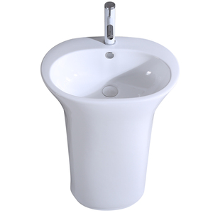 立柱盆一体式落地台盆洗手池卫生间阳台立式洗手盆脸陶瓷简约面盆