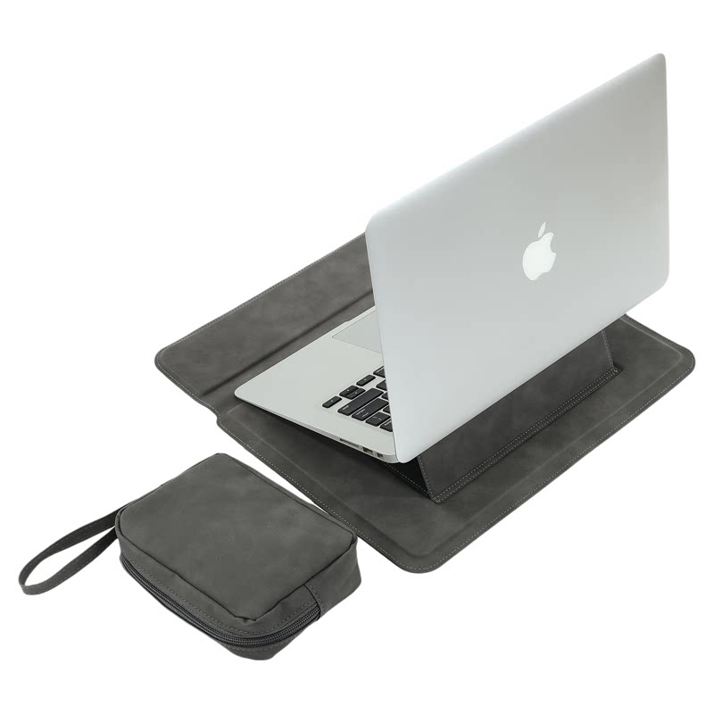贺美诗 适用苹果MacBook Air13.6寸笔记本电脑包华为荣耀Matebook14支架款内胆保护套pro16皮套13轻薄收纳套