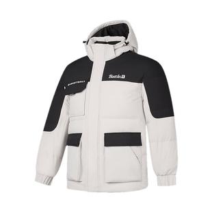 乔丹羽绒服男冬季新款商场同款防风抗静电防泼水科技可拆卸帽