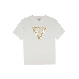 GUESS女士时尚百搭镶钻短袖T恤-W4PP99K2Q40