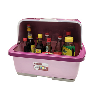 厨房置物架调料架收纳盒桌面防尘办公室工厂仓库宿舍用零食调味料