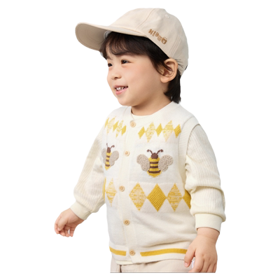 巴拉巴拉婴儿针织马甲男童马夹背心外穿宝宝坎肩儿童秋装新款童装