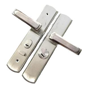 高档304不锈钢防盗门锁把手大门锁入户门拉手235mm孔距通用型面板