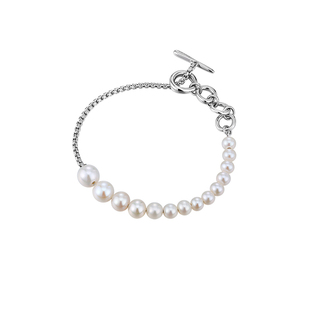 白岚淡水珍珠925银手链女气质小众设计感手串首饰配饰SL1528