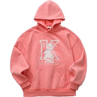 nautica×POPMART泡泡玛特KUBO联名中式盘扣重磅廓形做旧连帽卫衣