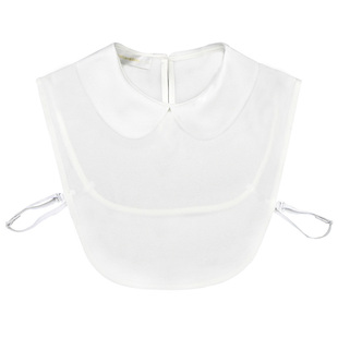 可爱减龄百搭OL雪纺厚薄款假领圆领娃娃领黑白色春秋冬包邮