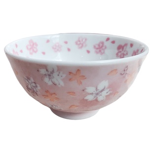 日本进口陶瓷釉下彩甜美清甜浪漫少女心粉嫩水蓝樱花饭碗和皿盘子