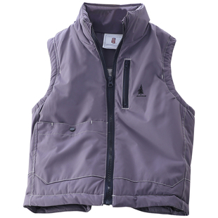 男童秋冬加厚棉马甲2025儿童夹棉坎肩中大童百搭洋气防风连帽背心