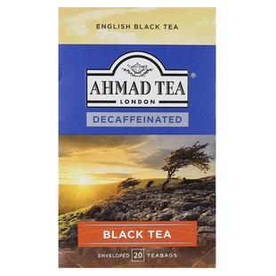 AHMAD TEA亚曼茶低因红茶 脱咖啡因红茶伯爵茶包 孕妇可以喝的茶