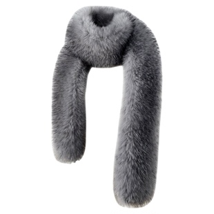 双面毛毛围巾长款加厚仿貉子毛绒皮草领子女士仿真狐狸毛围脖冬季