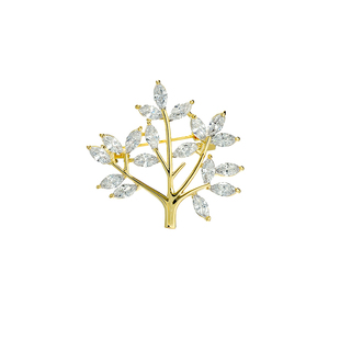 生命树防走光小胸针夏季女领口别针固定衣服配饰扣2021年新款潮