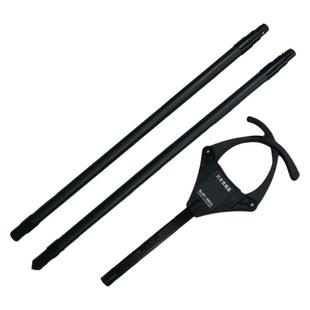 碳纤维伸缩脚叉约束式抓捕器校园医院保安自锁防暴钢叉安保器材