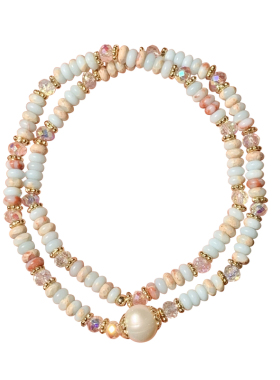 Nicedream天然石珍珠蓝色手串