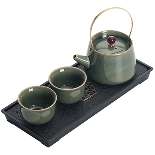 茶具套装家用个人专用单一两人饮宿舍酒店功夫提梁壶泡茶杯小茶台