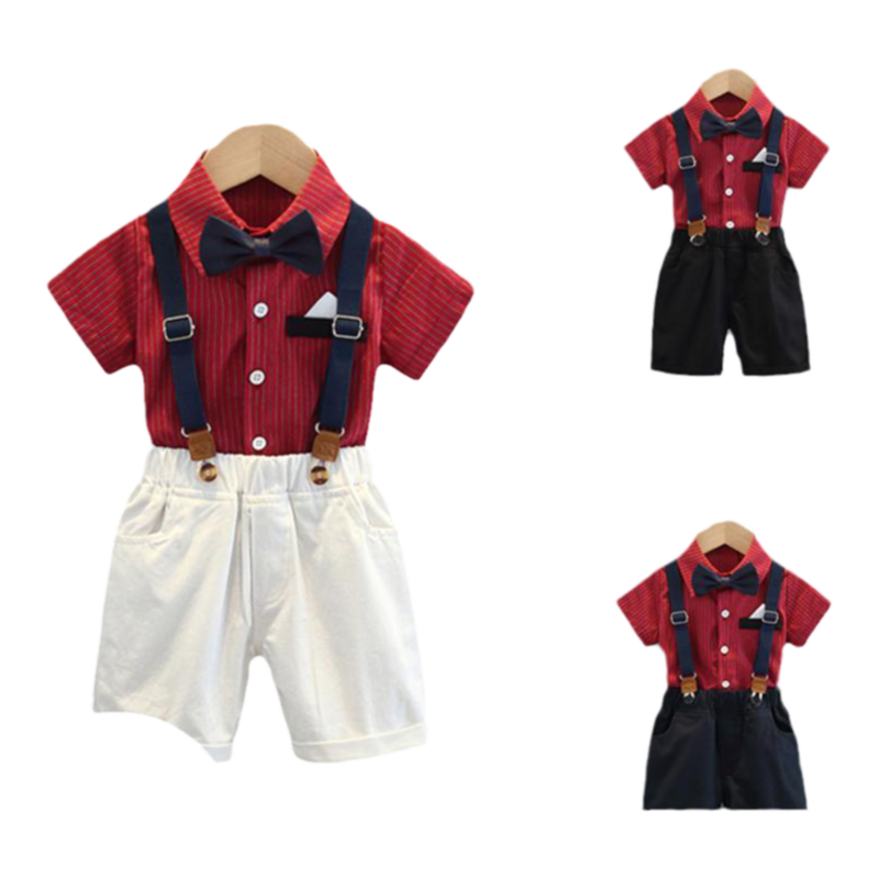 男童一周岁抓周礼服英伦风
