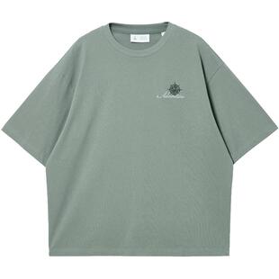 【重磅棉】杰克琼斯男装2025年秋季男士短袖T恤帆船印花刺绣宽松