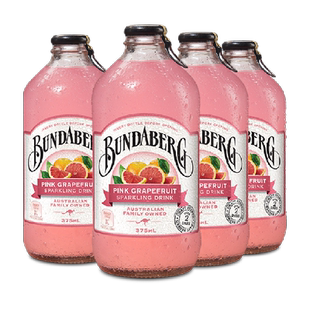Bundaberg宾得宝葡萄柚味果汁气泡水375ml*4进口汽水夏日解暑饮料