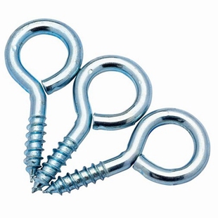 镀锌羊眼螺丝带圈钉挂钩吊环铁钩子灯钩带环羊眼钉羊眼圈自攻螺丝