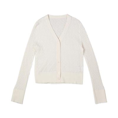 HONRN绵羊毛开衫V领优雅