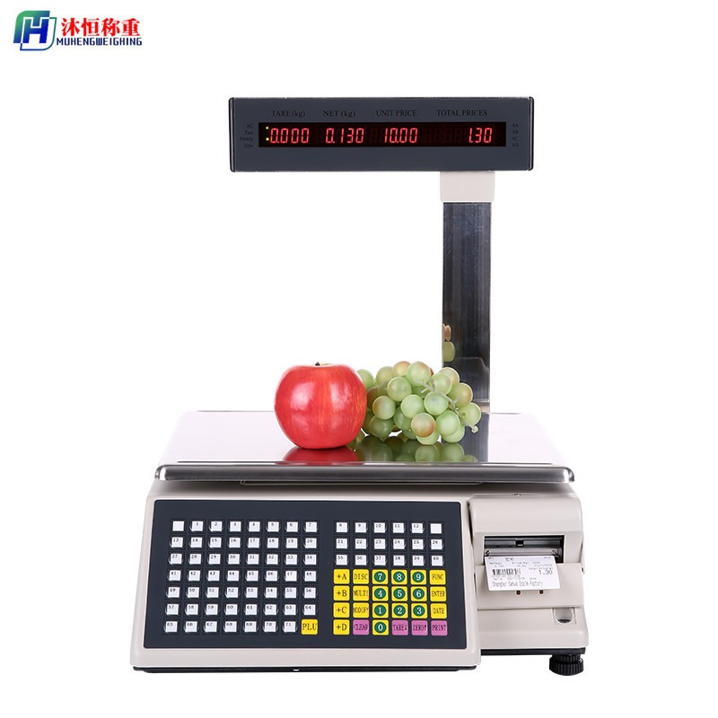 英文版大华条码秤TM-Ab超市收银秤标签称重打印一体机30kg不干胶