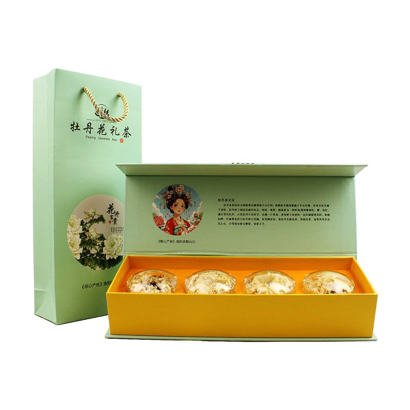 洛阳牡丹全花茶花蕊茶正宗丹凤一整朵河南特产旅游高档伴手礼盒装