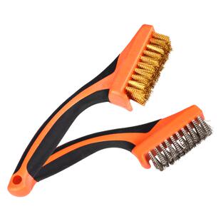 拓为不锈钢刷子长柄刷文玩打磨烧烤硬刷子清洁厨房铜毛刷清洁除锈