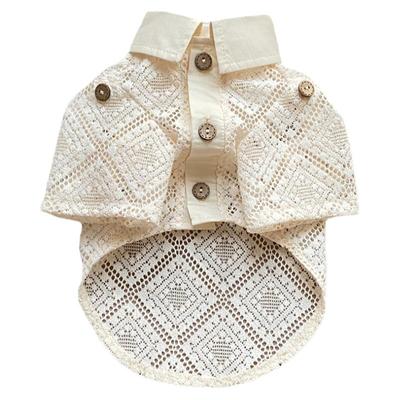 bluetime宠物棉镂空钩花防晒衣