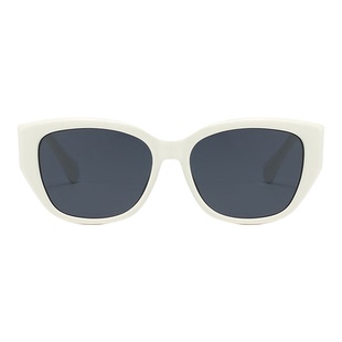 新款白框复古墨镜女款高级感辣妹风度假显瘦遮阳防紫外线太阳镜潮