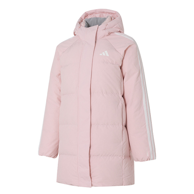 Adidas阿迪达斯长款羽绒服官方正品2026秋冬新款女运动保暖KC2484