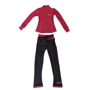 花样滑冰儿童春季新款训练服女童加绒弹力马甲上衣裤子花滑套装