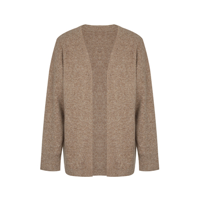 alex stevens慵懒风V领针织开衫羊毛衫女秋季宽松薄款中长款外套