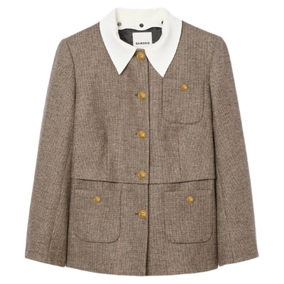 SANDRO女装可拆卸领外套