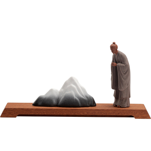 国风小道士摆件禅意紫砂人物工艺品新中式茶室博古架桌面装饰摆设