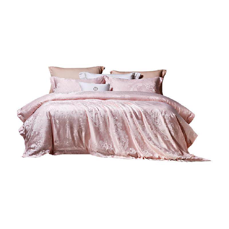 富安娜四件套结婚粉色床上用品婚庆喜庆纯棉床单婚房新婚全棉被套