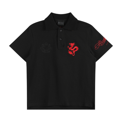 （noE）红龙刺绣贴布polo短袖