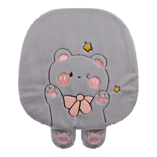 汽车坐垫单座位冬季毛绒卡通三件套加厚增高垫座椅垫腰靠单片座垫