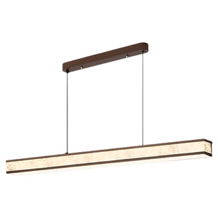 宋代美学餐厅吊灯新中式禅意茶室书房长条布艺色国风水墨画灯具