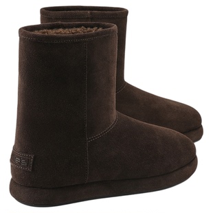 millies妙丽冬季雪地靴女款2025年冬季新款简约厚底烟筒靴大棉靴