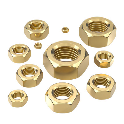 【全网热销】国标黄铜六角螺母
