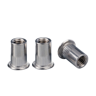 304不锈钢平头拉铆螺母 小沉头柱纹滚花拉铆螺帽M3M4M5M6M12x24mm