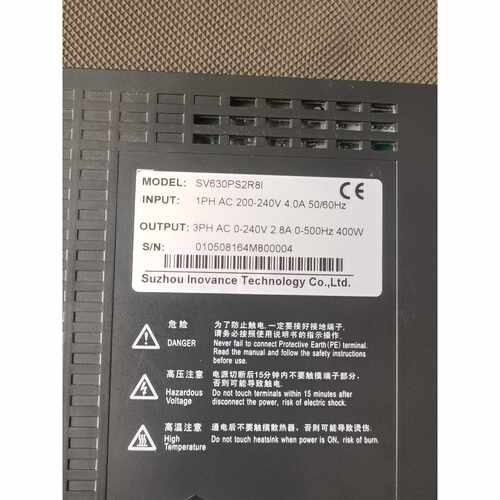 议价汇川400W伺服驱动SV630PS2R8I电机MS1H4维修