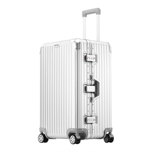 花花公子全铝镁合金超大容量行李箱子商务拉杆箱男女万向轮旅行箱