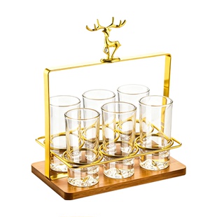 轻奢高档透明冰山蓝山一两二两家用白酒杯玻璃酒具套装